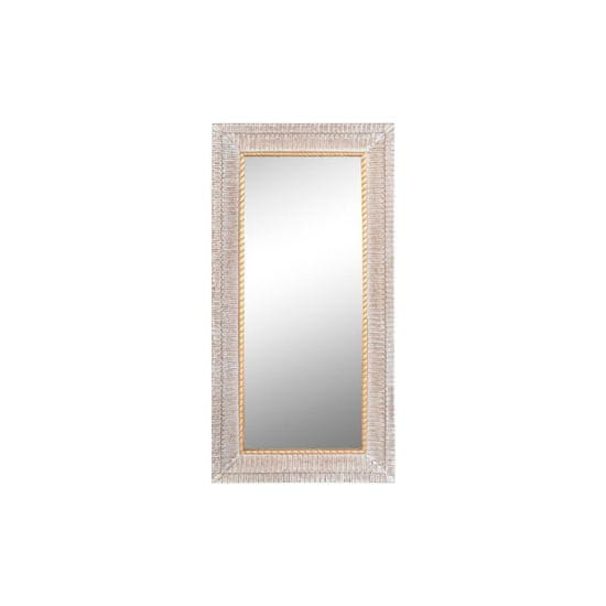 DKD Home Decor Stensko ogledalo DKD Home Decor Crystal Golden White MDF Wood (93 x 6 x 180 cm)