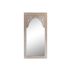 DKD Home Decor Stensko ogledalo DKD Home Decor 90 x 2,5 x 180 cm Crystal Natural White Indian Man MDF Wood Stripped