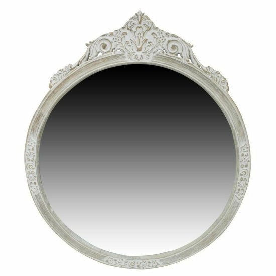DKD Home Decor Stensko ogledalo DKD Home Decor 76 x 3 x 86,35 cm Crystal White Mango wood Indian Man