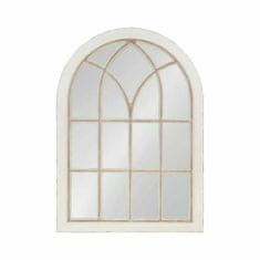 DKD Home Decor Stensko ogledalo DKD Home Decor Wood White (79 x 4 x 110 cm)