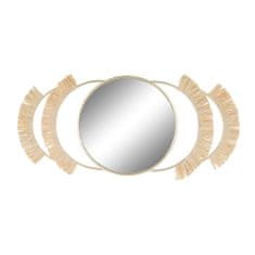 DKD Home Decor Stensko ogledalo DKD Home Decor Natural Golden Metal Fibre Fringe (89 x 2 x 40 cm)