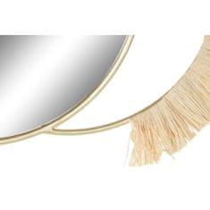 DKD Home Decor Stensko ogledalo DKD Home Decor Natural Golden Metal Fibre Fringe (89 x 2 x 40 cm)