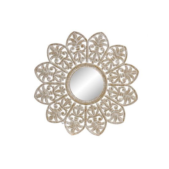DKD Home Decor Stensko ogledalo DKD Home Decor Flower White MDF Wood Stripped (89 x 2 x 89 cm)