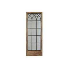 DKD Home Decor Stensko ogledalo DKD Home Decor Črna kovina Rjava breza Okno (60 x 3 x 160 cm)
