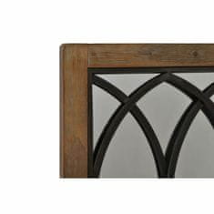 DKD Home Decor Stensko ogledalo DKD Home Decor Črna kovina Rjava breza Okno (60 x 3 x 160 cm)