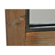 DKD Home Decor Stensko ogledalo DKD Home Decor Črna kovina Rjava breza Okno (60 x 3 x 160 cm)