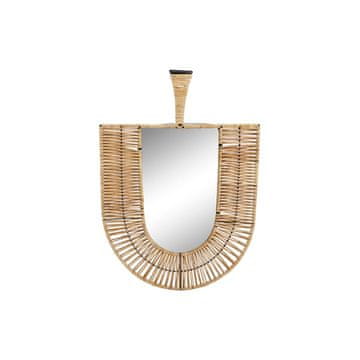 BigBuy Stensko ogledalo DKD Home Decor Rjav ratan ventilator Tropical (50 x 2,5 x 72 cm)