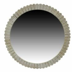 BigBuy Stensko ogledalo DKD Home Decor Naravni les Kristal Mango les Kolonialni Stripped 71 x 3 x 71 cm