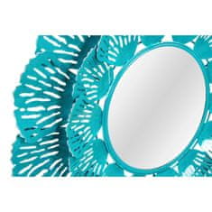 BigBuy Stensko ogledalo DKD Home Decor Blue Metal Coral White 60 x 7 x 60 cm Sredozemlje (2 enoti)