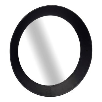 BigBuy Stensko ogledalo Crystal Black Metal (80 x 7,5 x 80 cm)