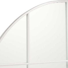 BigBuy Stensko ogledalo Krožno kovinsko belo (100 x 2,5 x 100 cm)