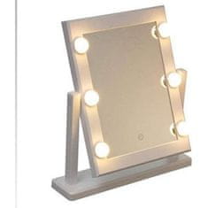 BigBuy Namizno ogledalo LED na dotik 5five Hollywood White 37 x 9 x 40,5 cm