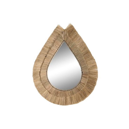 BigBuy Stensko ogledalo DKD Home Decor 62 x 5 x 80 cm Naravna solza Juta