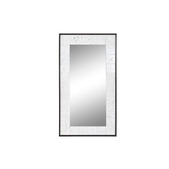 BigBuy Stensko ogledalo DKD Home Decor 130 x 4 x 70 cm Kristalno belo Mango les Moderno
