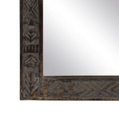 BigBuy Stensko ogledalo 77 x 3 x 113 cm Les rjava