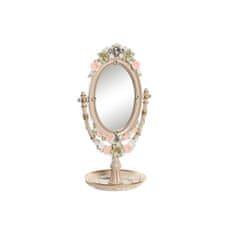 BigBuy Zrcalo z nosilcem DKD Home Decor 16,5 x 13 x 30 cm Kristalna smola Večbarvno Romantično