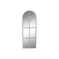 BigBuy Stensko ogledalo DKD Home Decor 42 x 2,5 x 122 cm Siva kovina Bela Vintage okno