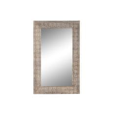 BigBuy Stensko ogledalo DKD Home Decor Rjava Naravni kristal Mango les Indijski človek 76,5 x 3 x 122 cm