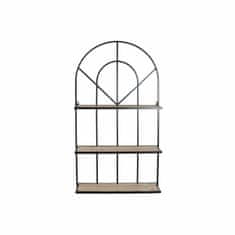 DKD Home Decor Police DKD Home Decor Wall Black Natural Metal Pinewood 60 x 15 x 110 cm