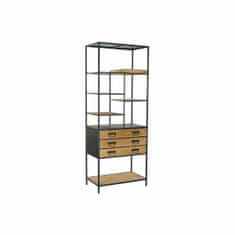 DKD Home Decor Police DKD Home Decor Fir Black Metal Light brown 6 polic (70 x 40 x 180 cm)