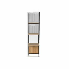 DKD Home Decor Police DKD Home Decor Crystal Natural Black Metal Wood 3 police (43 x 43 x 168 cm)