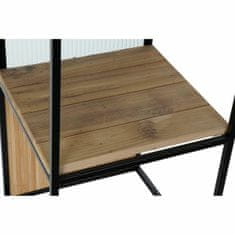 DKD Home Decor Police DKD Home Decor Crystal Natural Black Metal Wood 3 police (43 x 43 x 168 cm)