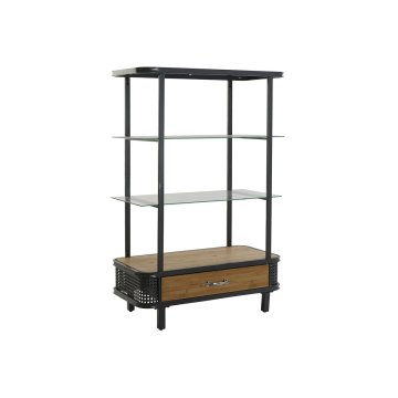 DKD Home Decor Police DKD Home Decor Crystal Metal Wood Brown Dark grey 2 polici (80 x 40 x 121 cm)