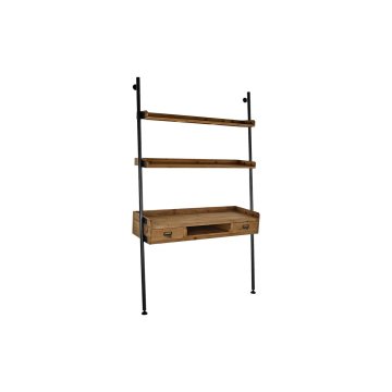 DKD Home Decor Police DKD Home Decor Fir Natural Metal Dark grey 2 polici (123 x 40 x 198 cm)