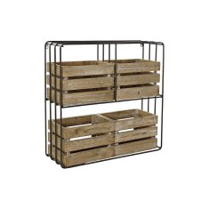 DKD Home Decor Police DKD Home Decor Črna Naravni les Kovina 72 x 22 x 72 cm