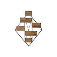 DKD Home Decor Police DKD Home Decor Natural Black Metal 6 polic MDF Wood (76 x 15 x 91,5 cm)