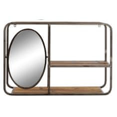 DKD Home Decor Police DKD Home Decor Črna Temno rjava Les Kovinsko ogledalo 73 x 19 x 50 cm
