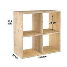 BigBuy Police Astigarraga 2x2 Dinamic Pinewood (70,8 x 70,8 x 33 cm)