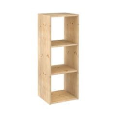 BigBuy Police Astigarraga Dinamic 3 kocke Modularni naravni les (107 x 36,2 x 34 cm)