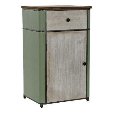 DKD Home Decor Komoda DKD Home Decor 8424001771653 48,5 x 42 x 82,5 cm Kovina iz šestdesetih let Bela Zelena MDF Les