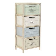 DKD Home Decor Komoda DKD Home Decor Naravna Modra Zelena Otroški les Paolownia (40 x 31 x 94,5 cm)