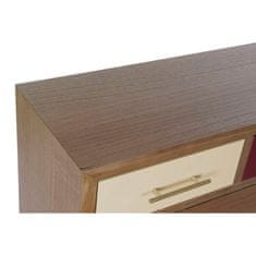 DKD Home Decor Komoda DKD Home Decor Natural Metal Cream Maroon Paolownia wood (80 x 34 x 84 cm)