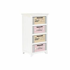 DKD Home Decor Komoda DKD Home Decor Grey Beige Pink White Otroški les Paolownia (40 x 29 x 73,5 cm)
