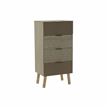DKD Home Decor Komoda DKD Home Decor Natural Golden MDF List rastline (42 x 33 x 86 cm)