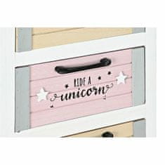 DKD Home Decor Komoda DKD Home Decor Grey Beige Pink White Otroški les Paolownia (40 x 29 x 73,5 cm)