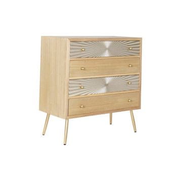 DKD Home Decor Komoda DKD Home Decor Golden Natural Metal Fir MDF Wood Modern 80 x 40 x 87,5 cm