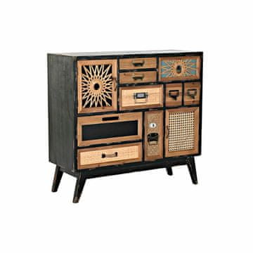 DKD Home Decor Komoda DKD Home Decor Črna Naravna jelka MDF Les Vintage 87 x 34 x 81,5 cm