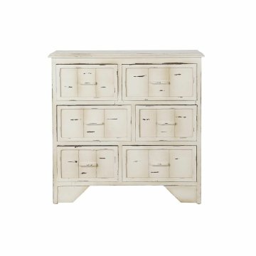 DKD Home Decor Komoda DKD Home Decor Bela Večbarvna Les Kovina MDF Les 30 x 40 cm 76 x 35 x 74 cm