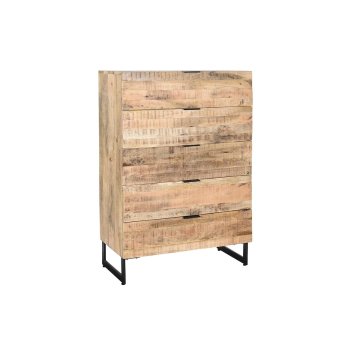 DKD Home Decor Komoda DKD Home Decor Črna Naravna Kovina Mango les Alpino 80 x 40 x 115 cm