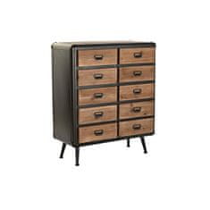 DKD Home Decor Komoda DKD Home Decor Fir Black Metal Brown (80 x 40 x 95 cm)