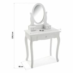 slomart toaletna miza versa ogledalo les mdf (40 x 129,5 x 70 cm)