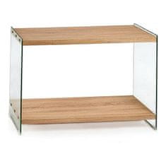 Gift Decor Dvorana rjava prozorno steklo MDF les 40 x 76 x 120 cm