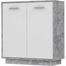 BigBuy Pohištvo za shranjevanje Les Svetlo siva Bela (88,9 x 34,2 x 88,1 cm)