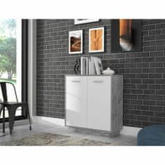 BigBuy Pohištvo za shranjevanje Les Svetlo siva Bela (88,9 x 34,2 x 88,1 cm)