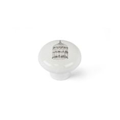 slomart gumb rei e815 krožen bela porcelan dekorativen 4 kosov (ø 40 x 31 mm)