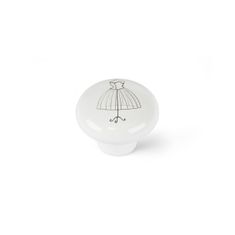 slomart gumb rei e817 krožen bela porcelan ilustrirano 4 kosov (ø 40 x 32 mm)